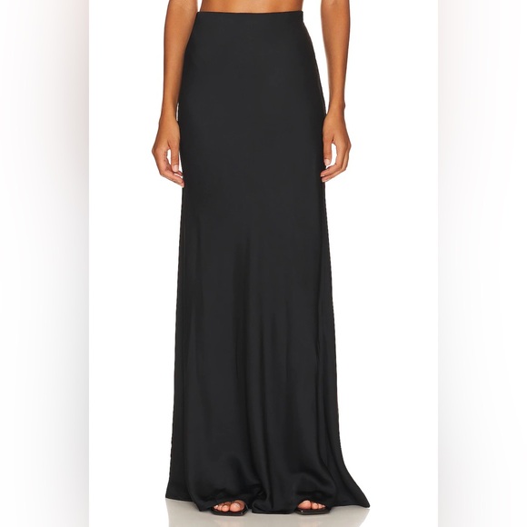 L'AGENCE Zeta Skirt Black Silk Size 2 NWT - Picture 1 of 5